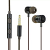 Handsfree sluchátka do uší Metal MI Stereo, 3,5mm jack, Černé (Sluchátka do uší s měkkými koncovkami pro bezproblémový poslech hudby a hovory , Černé)