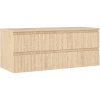 Mexen Rivel kúpeľňová skrinka pod umývadlo 120 cm s doskou, 2 zásuvky, ryhované, dub - 91A20-12047-2-BFFC81