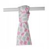 Kikko Bambusová osuška XKKO BMB 90x100 Scandinavian Baby Pink Cross