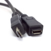 PremiumCord Kabel prodlužovací micro USB 2.0 male-female, černý 3m ku2me3f
