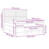 vidaXL Krémová posteľ s boxspringom s matracom a lavicou 160x200 cm z tkaniny - Krémová - 276005-292738