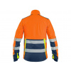 Bunda CXS BENSON, výstražná, softshell, pánska, oranžovo-modrá, veľ. M