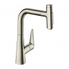Hansgrohe Talis Select M51 - Kuchynská páková batéria s vyťahovacou sprškou, vzhľad nerezu 72824800