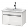 Duravit Ketho - Umývadlová skrinka Compact 41x60x39 cm, 1 zásuvka, lesklá biela KT642202222