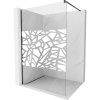 Mexen Kioto sprchová stena 70 x 200 cm, transparentnéné/biely vzor 8 mm, čierna - 800-070-101-70-85