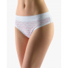 Dámská francouzská tanga GINA 14144P bílá violet XS/S