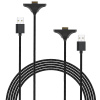 iPega SW2119A nabíjací kabel (3m 2ks) pre JoyCon Ovladače Nintendo Switch 2 Red/Blue