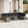 zahrada-XL Súprava záhradných pohoviek 11 pcs Sivá 344 x 209 x 85 cm 3356849