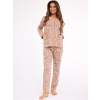 Cornette 482/434 Smile 4 l/r S-2XL dámske pyžamo bez zipsu Béžová XL