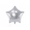 PartyDeco Fóliový balón Hviezda strieborná 48 cm
