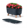 Prosperplast DGCL600E-S433 kvetináč čierny 58x24x23,5 cm (Kvetináč na nohách Gracia Case Concrete Effect 58cm Antracit)