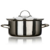 Banquet Hrniec smaltovaný METALLIC Black 20 cm, 2 l, s pokrievkou, 20 cm