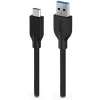 Genius ACC-A2CC-3A, Kabel, USB A / USB-C, USB 3.0, 3A, QC 3.0, opletený, 1m, černý 32590007400