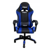 mamido Ergonomické Herné Kreslo K3 R-Šport Modro-čierne Pre Hráčov S Masážnou Funkciou