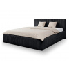 Wilsondo Čalúnená manželská posteľ s úložným priestorom Farese 140x200 - čierna