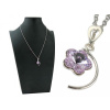 CITY STORM Prívesok Made With Swarovski kvietok s retiazkou - Violet + pri tomto produkte si môžete zvoliť dĺžku retiazky