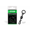 ZFISH Obratlík s krúžkom Quick Change Black Matt veľ. 8, 10ks