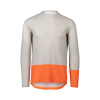 POC MTB Pure LS Jersey Granite Grey/Zink Orange Veľkosť oblečenia: M Cyklistický dres