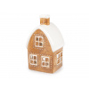 Vianočný domček, kostol na sviečku imitácia perníka prírodná stredná 1ks