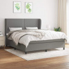 vidaXL Boxspring posteľ s matracom tmavosivá 180x200 cm látka