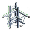 FT30-014 90 Degrees Corner + Up/Down Right Incl. Connectors