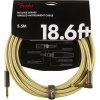 Fender Deluxe Series 18.6' Instrument Cable Tweed Angled