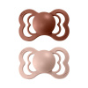 Bibs cumlíky kaučuk 2 ks Supreme 0-6 mesiacov Woodchuck/blush