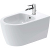 DURAVIT ME by Starck závesný bidet s otvorom, s prepadom, 370 x 570 mm, biela matná, s povrchom WonderGliss, 22881532001