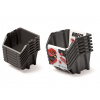 Set úložných boxov 6 ks BINEER SHORT SET - 214x198x238 mm - farba: čierna (Kistenberg KBISS22-S411)