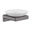 Hansgrohe AddStoris - Mydlovnička s držiakom, matné sklo/kefovaný čierny chróm 41746340
