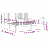 vidaXL Posteľ bez matraca 200x200 cm masívna borovica - Hnedá - 256808-273025