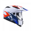 KENNY 251-0405020-5728 prilba Dual Adventure model EXTREME GRAPHIC PATRIOT, farba biela/modrá/červená veľ. XL (61-62cm)