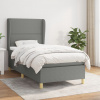 Box spring postel s matrací tmavě šedá 90x190 cm textil Šedá 3128406