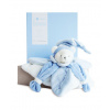 Doudou darčeková sada zaspávačik modrý medvedík 24 cm
