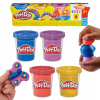 Play-Doh plastelína tuby Metalické 4-pack lesklé farby Hasbro G1737