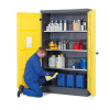 Eko-skriňa PolyStore, Š 120 cm, plast, so 4 prídavnými policami, pozinkovaná, 2-dverová, typ PS 1220