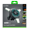 SBS SBS - Ventilátor & PowerBank WILD gear 5000 mAh, so svetlom a solárnym nabíjaním, čierna, čierna TEBB4000OUTFANK