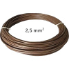 Hnedý vodič pre uhlíkové fólie LARX 2,5 mm2, návin 25 m