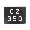 Registračná tabuľa CZ 350 čierna
