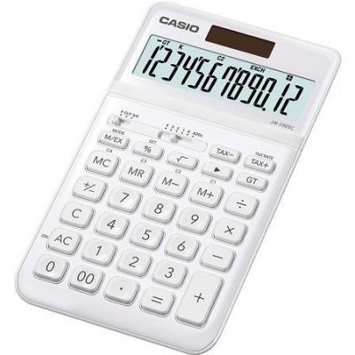 Kalkulačka, stolová, 12 miestna, CASIO JW 200SC, biela