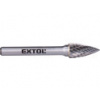 Extol Industrial 8703764 fréza karbidová, ostrý oblúk, pr.10x20mm/stopka 6mm,sek stredný (double-cut)