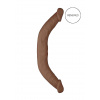 RealRock Double Dong 18 - dvojitý dildo (46 cm) - tmavý prírodný