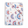 Baby Nellys bavlna prestieradlo Dúha pastelová/biela 60x120