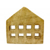 Dekorácia drevo 150x25x152mm Domček na postavenie, prírodné