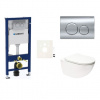 Cenovo zvýhodnený závesný WC set Geberit do ľahkých stien / predstenová montáž + WC SAT Infinitio SIKOGESINFD20