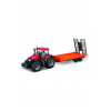 Bburago Bburago Farm 10cm Tractor with Trailer - Case IH Optum CVX 300 with Low Loader Trailer