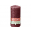 Bolsius Rustic Shine Valec 68x130mm Velvet Red, bordó sviečka
