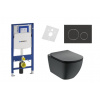 Geberit set Duofix+závesné WC Tesi Čierne mat+sedátko SoftClos+tlačítko Sigma20 Čierne mat 111.300.00.5+T3546V3+115.882.14.1