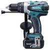 Makita Náradie - 18V AKU vŕtací skrutkovač s príklepom, 2x aku 5,0 Ah, nabíjačka DHP458RTJ