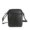 Malá čierna pánska kožená taška cez rameno 250588